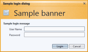 Login Dialog under Nebula Brick Wall