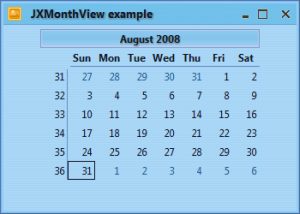 Month View under Office Blue 2007